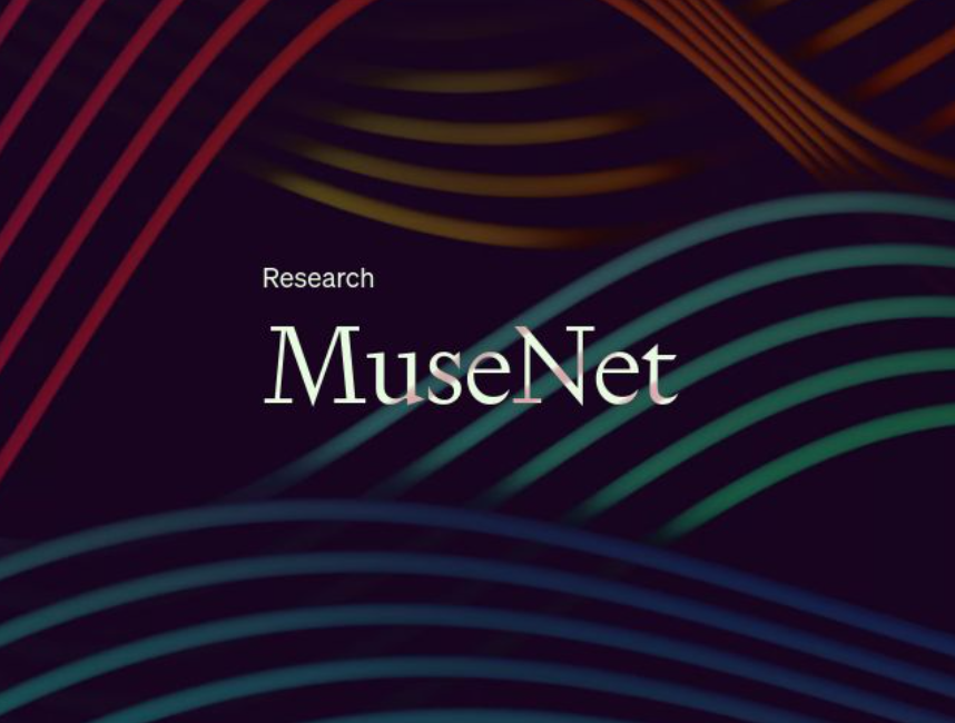 Logo museNet, IA générative dans le domaine e la musique. 
